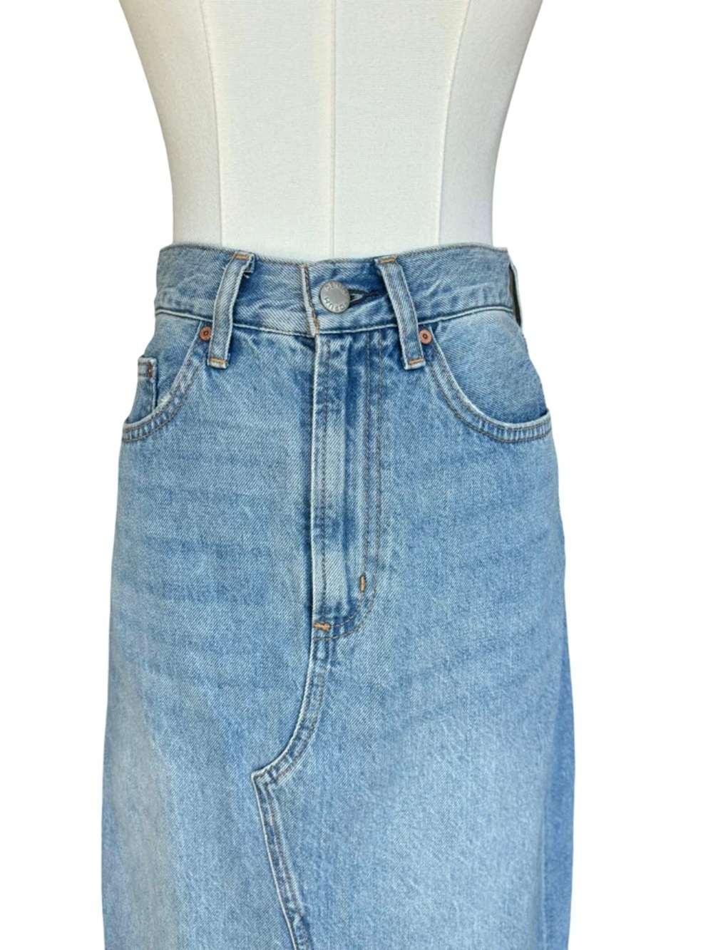 Denim Forum The ‘90s Vintage Maxi Denim Skirt - Picture 4 of 14